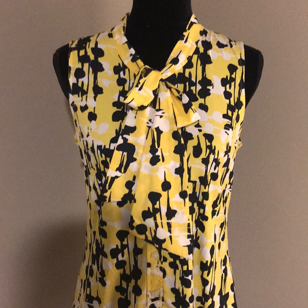 Banana Republic button up sleeveless blouse